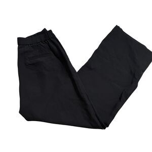 Emerson Lang Large Black Dress Pants Wide Leg‎  Partial Elastic Waist